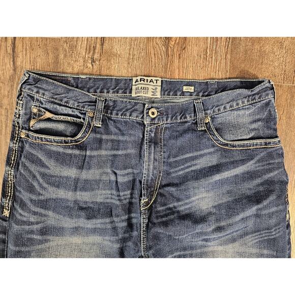 Ariat Jeans Men 44x32 M4 Boot Cut Work Denim Cowboy Western - Picture 3 of 12
